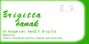 brigitta hanak business card